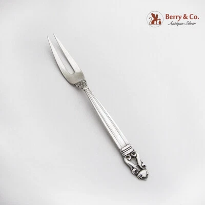 Acorn Cold Meat Fork Georg Jensen Sterling Silver 1915 Denmark - Image 1 of 3