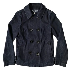 Armani Jeans Denim Jacket Womens 4 / 40 Double Breasted Indigo 009 Series Blue - Picture 1 of 7