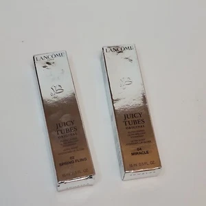 2 Lancome Juicy Tubes Original Shiny Hydrating Lip Gloss 0.5Fl oz 15ml New - Picture 1 of 7