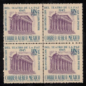 1945. THEATER OF PEACE TYPE, BLOCK OF FOUR. SCOTT 802. MNH - Picture 1 of 2