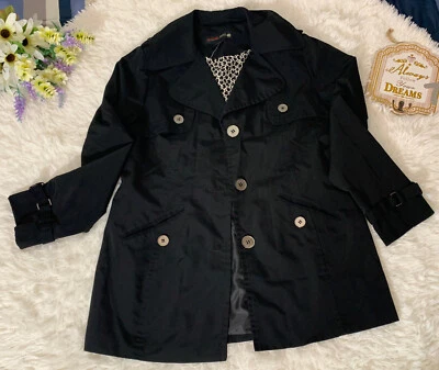Weather Tamer Black Rain windBreaker Casual Coat  Jacket RN 15101-Sz Small - Image 1 of 4