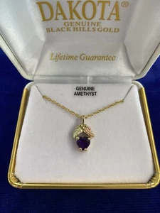 Black Hills Gold necklace with Amethyst , please read description - Picture 1 of 3