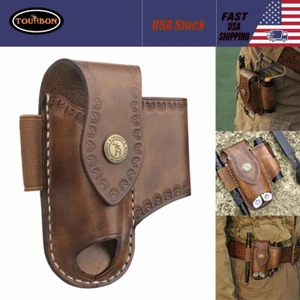 TOURBON Leder EDC Organizer Scheide Tactical Multitool Tasche Holster Gürtelclip - Bild 1 von 12