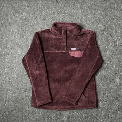 Флисовый пуловер для девочек Patagonia Re-Tool Snap-T размер XL пурпурный - Изображение 1 из 4
