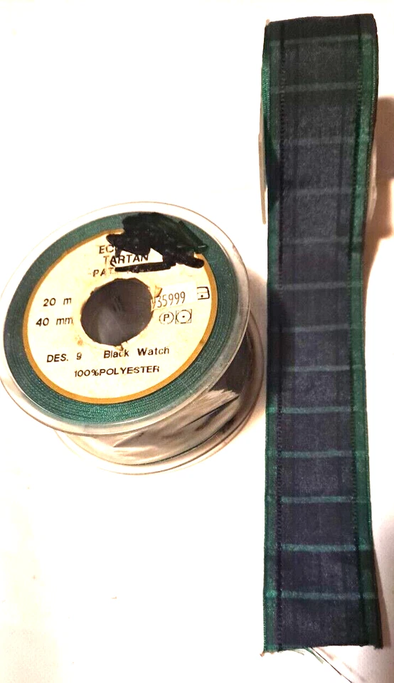 "Black Watch"  tartan  40mm  (1 1/2"   sold  by  the  meter    ECOSSAICS  TARTAN - Image 1 of 1