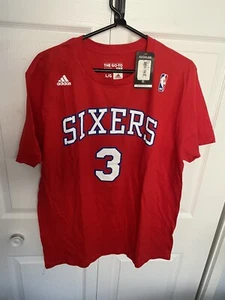 Allen Iverson Philadelphia 76ers Shirt Adidas New NWT Large Men Adult Shirt NBA - Picture 1 of 3