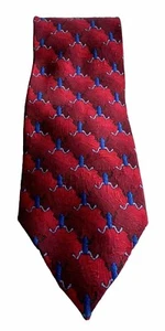 Poison Dart Frosch Krawatte The Nature Conservancy Seide rot gewebt mit blauen Fröschen - Bild 1 von 6