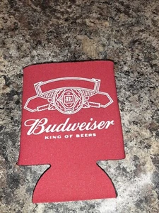 Budweiser King of Beers Red Koozie - Dosenflasche Coozie Halter Bud Light Cerveza - Bild 1 von 1