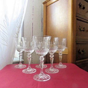 6 verres a vin rouge en cristal de lorraine modèle  océane proche tommy H 16,7cm - Picture 1 of 12