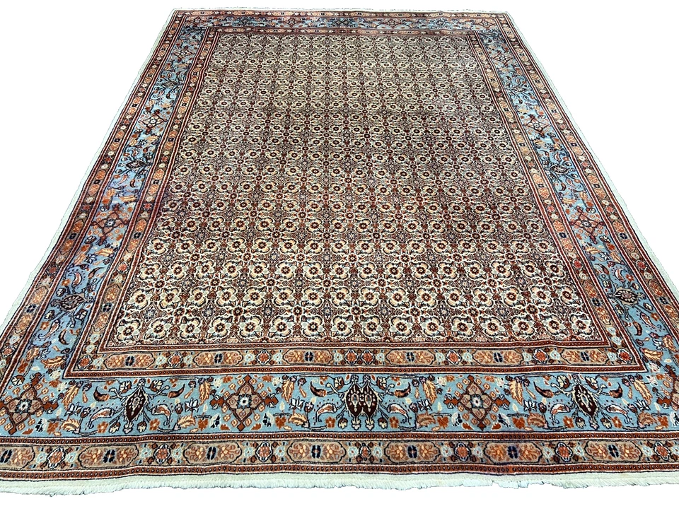 Handgeknüpfter Orientteppich Moud durchgemustert 315x230 cm rug carpet - Bild 1 von 4