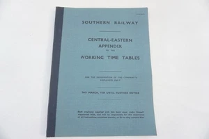 1934 Southern Railway Central Eastern Working Timetable Appendix VGC - Picture 1 of 7