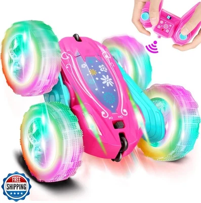 Coche de control remoto FREE TO FLY para niñas: coche de radiocontrol rosa doble cara 360 ° Flip  Foto 1 de 4