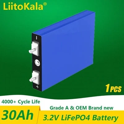 LiitoKala 3.2v 105Ah 30Ah 50Ah LifePo4 battery high drain for diy 12V Solar - Image 1 of 4