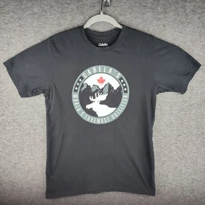Cabela's Worlds Foremost Outfitter Men's Canada T-shirt Size L Black - Picture 1 of 9