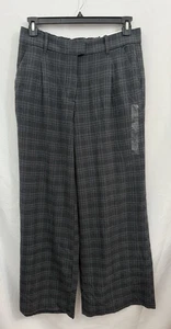 NWT American Eagle AE Wide Leg Trousers Stretch High Waisted Plaid Womens Size 8 - Picture 1 of 10