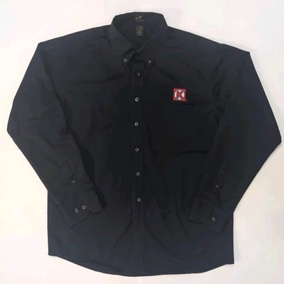 Circle K Gas Station Employee Navy Blue Long Sleeve Button Up Shirt Medium New - Image 1 of 4