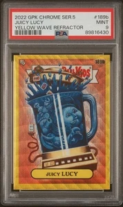 2022 Topps Chrome Garbage Pail Kids Ser 5 Yellow Wave /275 189b Juicy Lucy PSA 9 - Picture 1 of 2