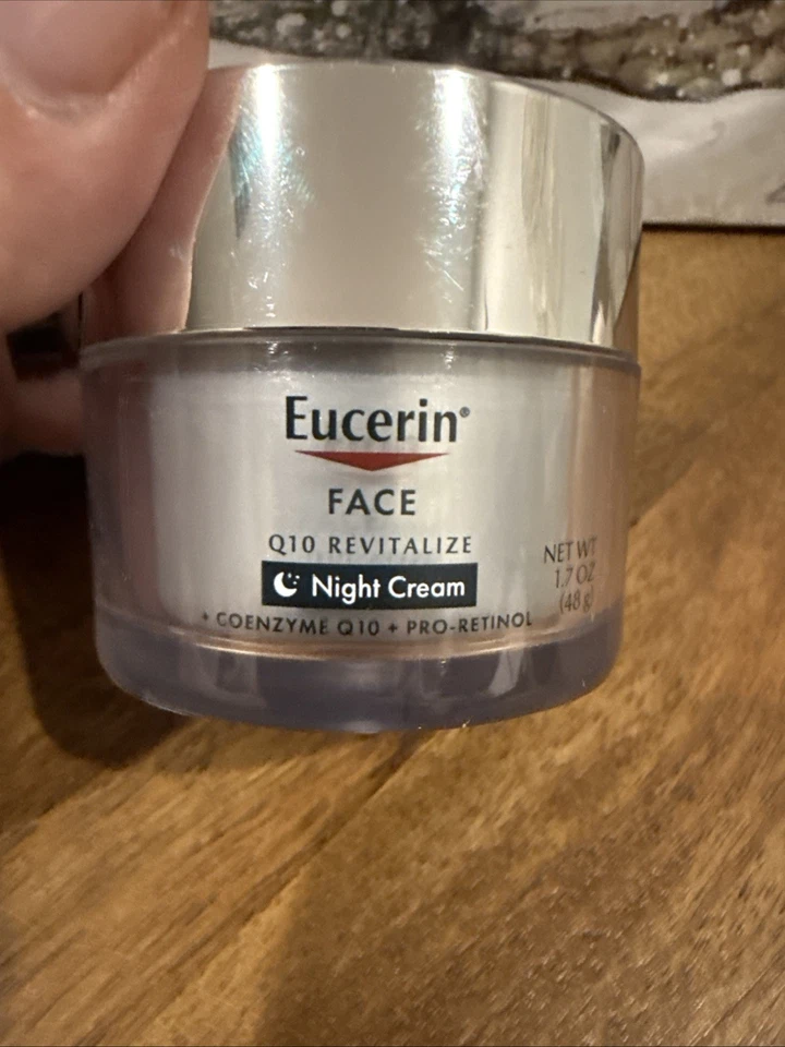 Eucerin Q10 Face Night Cream + Coenzyme Q10 + Pro-Retinol.  1.7oz Sealed - Image 1 of 1