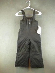 LL Bean Cold Buster Bib Pants Kids 4 Black Thinsulate Insulated Snow Winter Ski - Picture 1 of 13