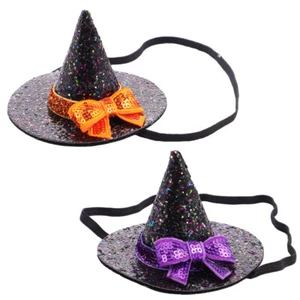 2 Pcs Witch Pointed Hat Headband Halloween Decoration Miss Costume Accessories - Bild 1 von 12