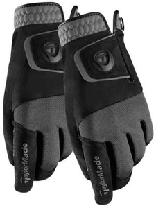 TaylorMade Rain Control Pair Of Golf Gloves Mens - Black - Picture 1 of 8