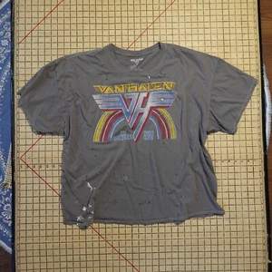Camicia Van Halen In Concert 1980 Band Modern Distressed Ristampa Made in USA - Foto 1 di 5
