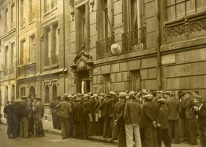 Frankreich Paris 2. Weltkrieg Einberufung tschechoslowakischer Freiwilliger altes Pressefoto 1939 - Bild 1 von 4