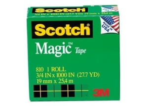 3M SCOTCH 810 Magic transparentes Büroband - 3/4" Breite x 1000" Länge - Bild 1 von 1