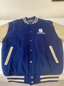 Vintage Penn State Lrg. Letterman’s Jacke NCAA Football Wollmischung/Leder A++! - Bild 1 von 16