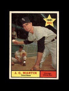 1961 Topps Baseball #124 J.C. Martin (White Sox) EXMT