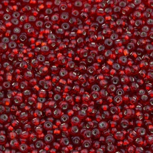 Czech Seed Beads Round 11/0 Silver Lined Red 15g 10645215 - Picture 1 of 2
