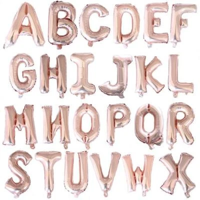 16" Rose Gold Letter Rose Gold Foil Balloon Wedding Celebration Party - Image 1 of 4