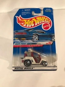 Hot Wheels 1999 First Editions Red/White Teed Off Golf Cart Wheels #9/26 NEW - Picture 1 of 2