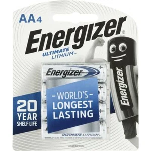 Energizer AA Ultimate Lithium 4 Pack Batteries 20 year Shelf Life FREE POST - Picture 1 of 1