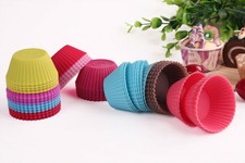 12pcs/lot Round For Muffin Cupcake DIY Baking Cake Cups Molds Silicone Cups