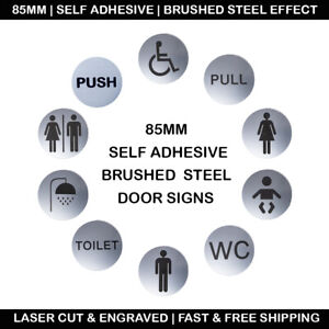 WC Toilet Signs Restroom Lavatory Washroom Door Men Ladies Unisex Self Adhesive.