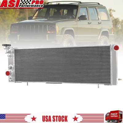 Radiador de aluminio apto para Jeep 1991-2001 Cherokee XJ Comanche 2,5 L L L4 4,0 L L6 CU1193 Foto 1 de 4