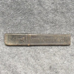 John S. Holler & Co Early Coffin Straight Razor BOX ONLY Tower Trade Mark - Picture 1 of 5