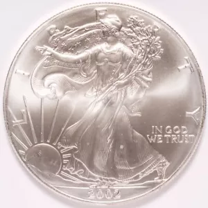2002 Silver American Eagle Dollar - Picture 1 of 2