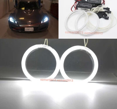 Anillos de halo CCFL para Mazda RX8 RX-8 2004-2008 faro lámpara de ojo de ángel demonio DRL Foto 1 de 4