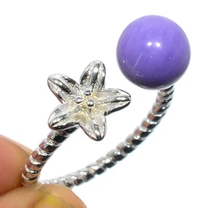 Charoite Gemstone 925 Sterling Silver Ring Adjustable (R165) - Picture 1 of 1