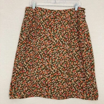 GAP Ditsy Floral Pintuck Y2K Side Button Skirt size 12 Whimsical - Image 1 of 4