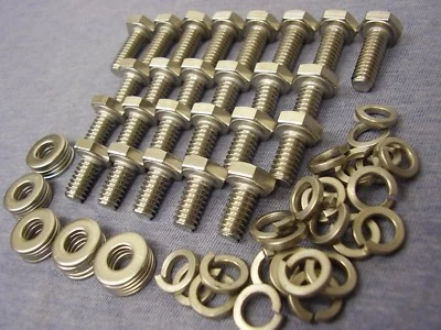 Ford Essex V6 STAINLESS STEEL HEX Head Sump Bolt & Washer Kit (25) - Image 1 of 4