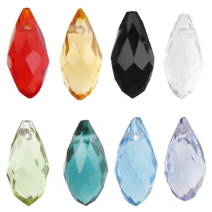 10 Teardrop Glass Beads Faceted Crystal Beads Jewelry Making Findings 12 x 6mm - Bild 1 von 11