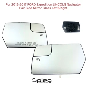 Par de espejos retrovisores laterales de vidrio 12-17 Ford Expedition LINCOLN Navigator con foco térmico - Imagen 1 de 9