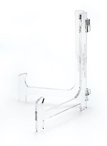 Small Plate Stand : CLEAR Modern Display 10-15cm, 3-6" : Photo, Card etc NEW - Picture 1 of 4