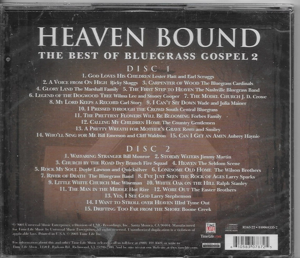 Heaven Bound: The Best of Bluegrass Gospel 2 Time Life CD 2 CD Set - Image 1 of 1