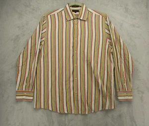 Metropolitan by Lord & Taylor Button Up Shirt Men's XL Multicolor Stripe Cotton - Picture 1 of 13