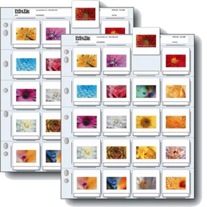 2 x Print File 2x2 20B 35mm Slide Preservers Holds 20 Slides, Total = 50 Sheets - Picture 1 of 4