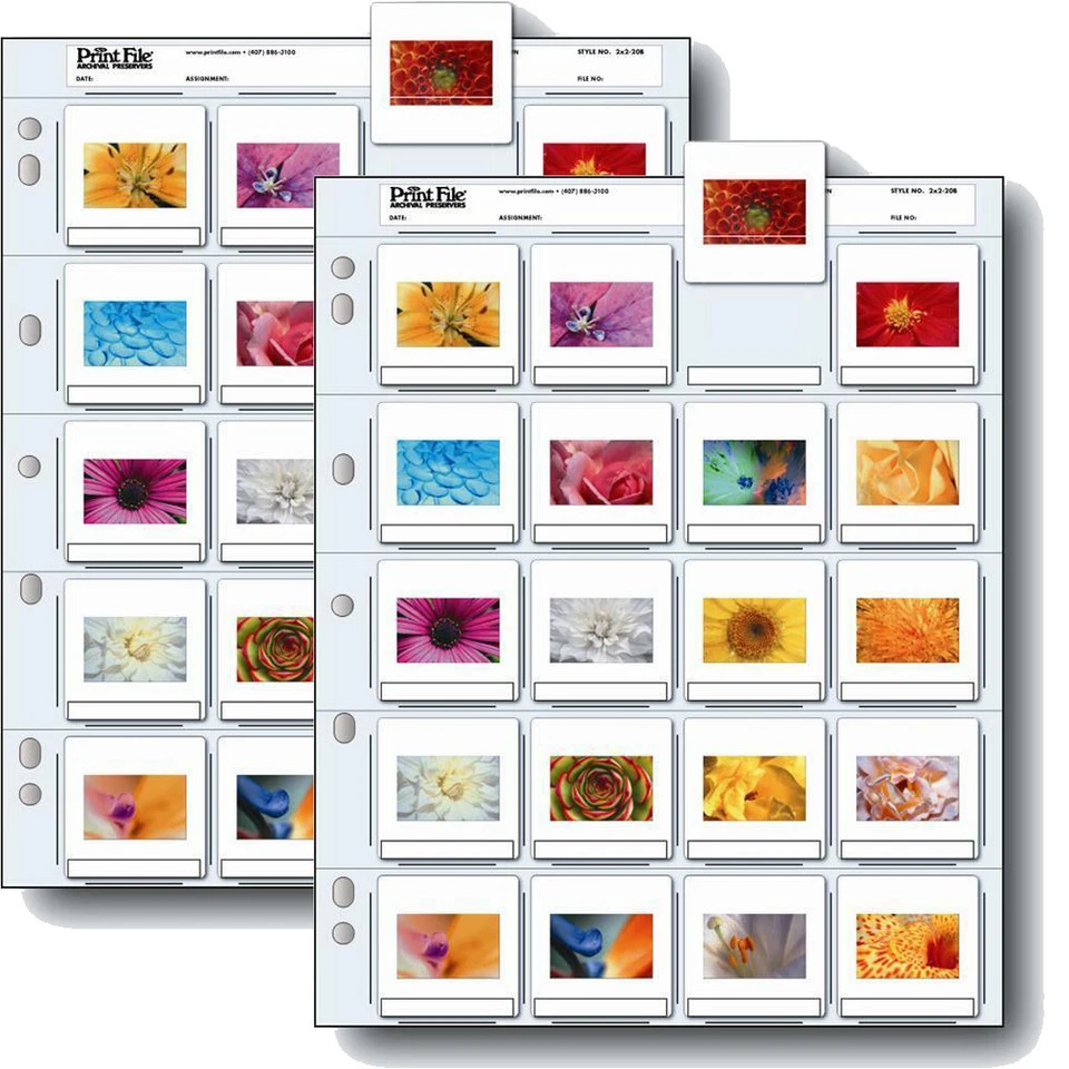 Print File 500270 Archival 35mm Slide Pages Pack of 25 0500270